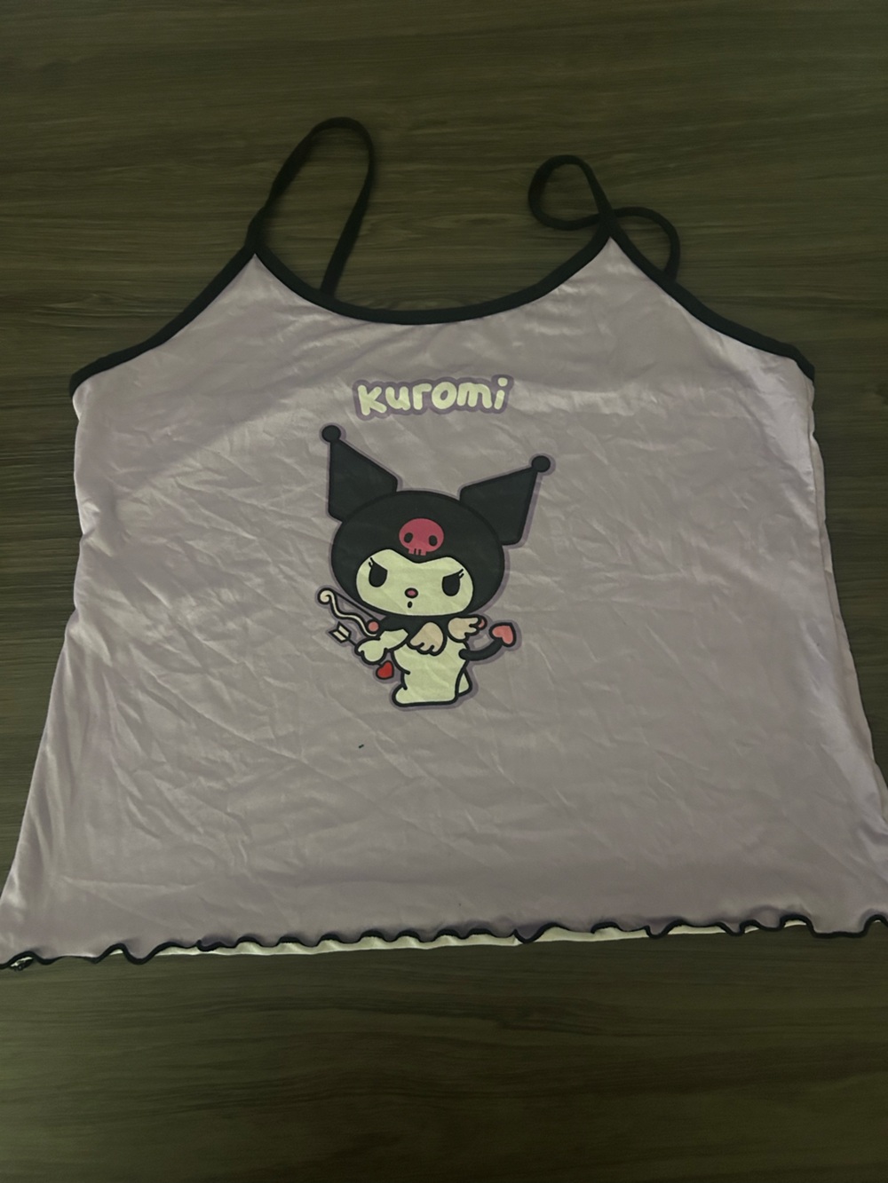 Kuromi Sleep Tank Top in Light Lavender
